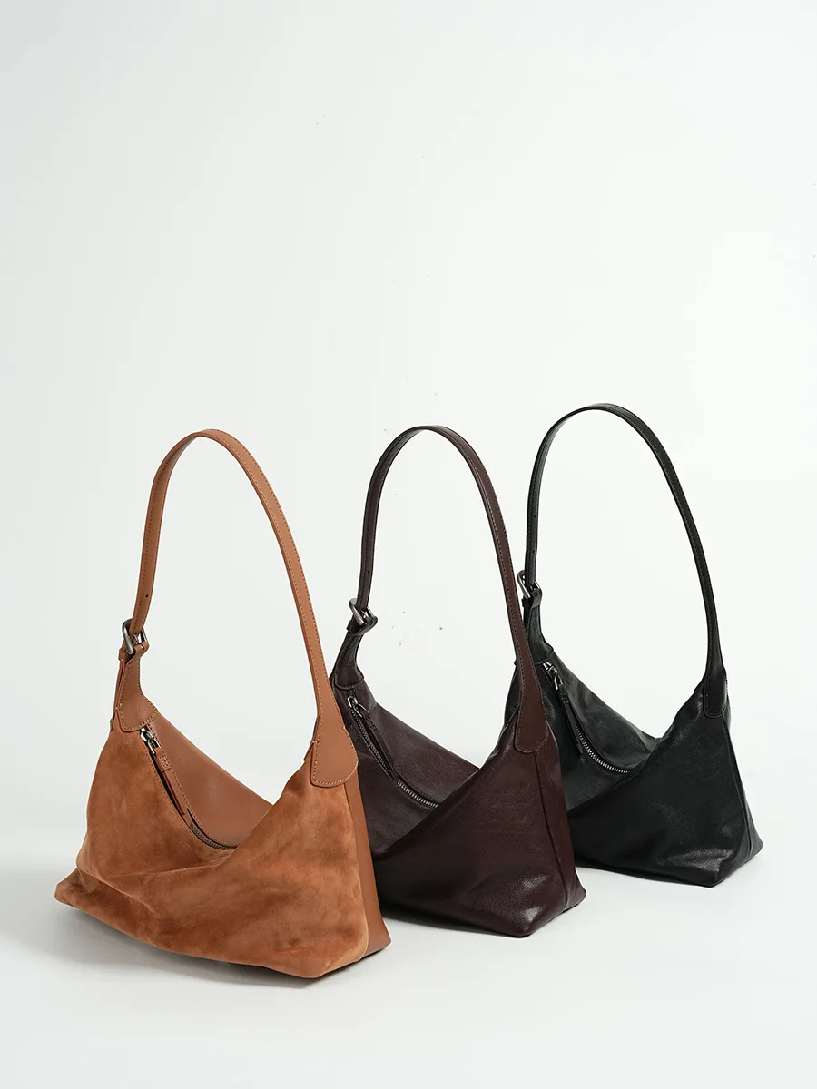 

First layer vegetable tanned cowhide armpit classic crossbody hobo bag all-match casual genuine leather commuting shoulder dumpl