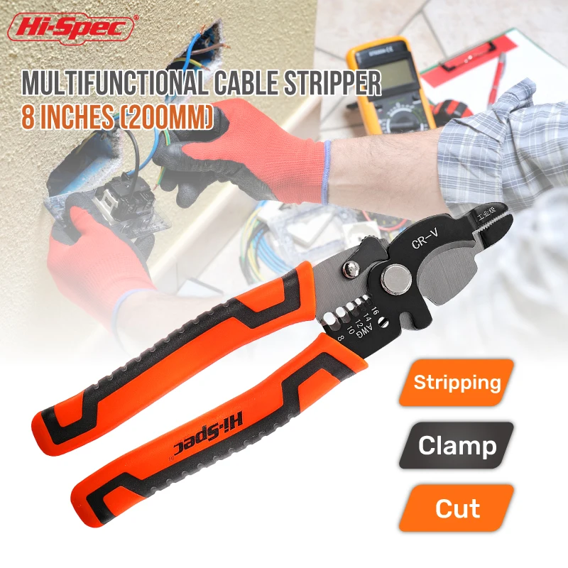 

Hi-Spec Wire Cutters Nippers Diagonal Pliers Cr-v Plastic Pliers Nippers Electrical Wire Cable Cutters Cutting Side Snips