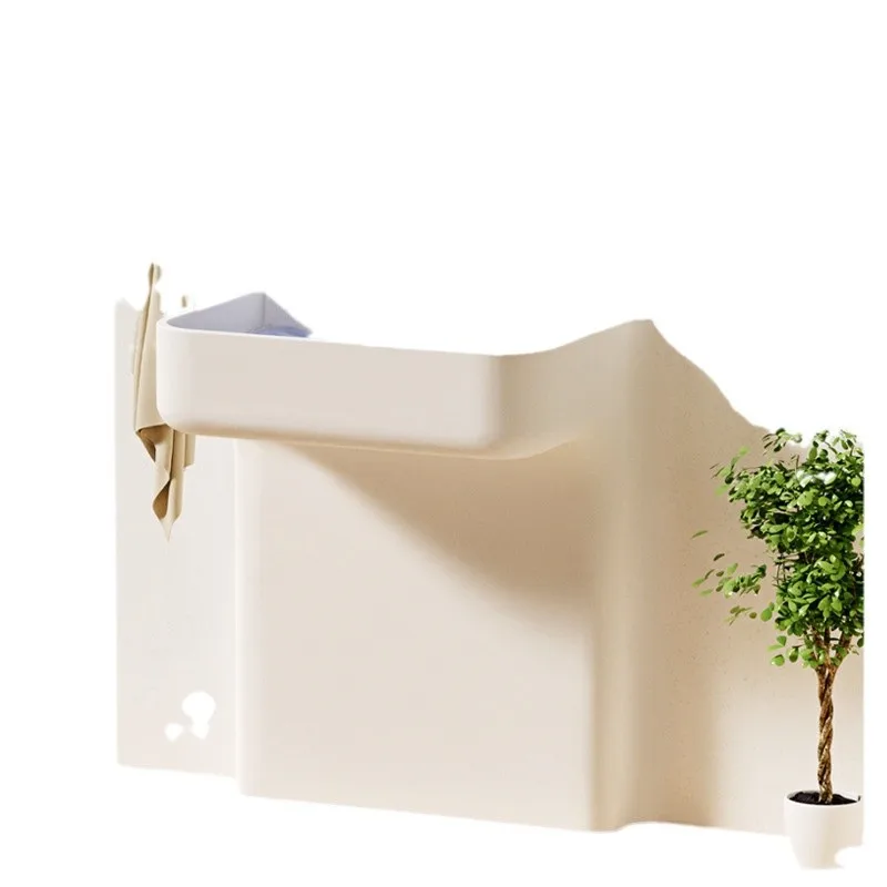 

Artificial stone pure acrylic special-shaped washbasin bathroom bathroom floor column basin integrated