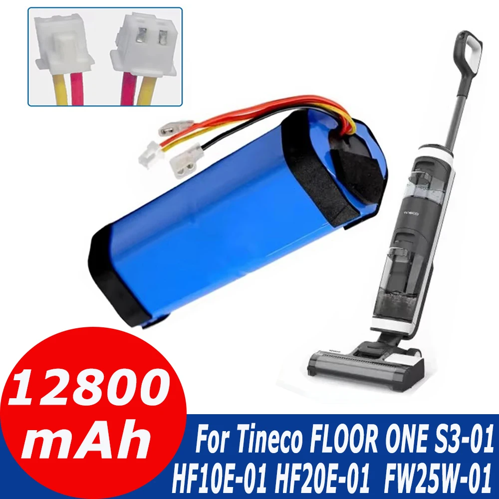 

New 12800mAh Vacuum Cleaner Rechargeable Battery for Tineco FLOOR ONE 1.0 FM25-01 FW26-01 FW09010ECN 21.6V Batteries