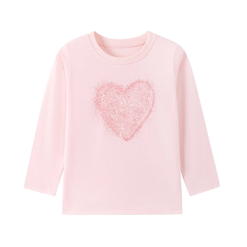 Little maven Baby Mädchen Langarm T-Shirts Cartoon-Herzen Kinderkleidung 2026 Herbst Frühling Kinder Lässige Baumwoll-Shirts – Detail 2