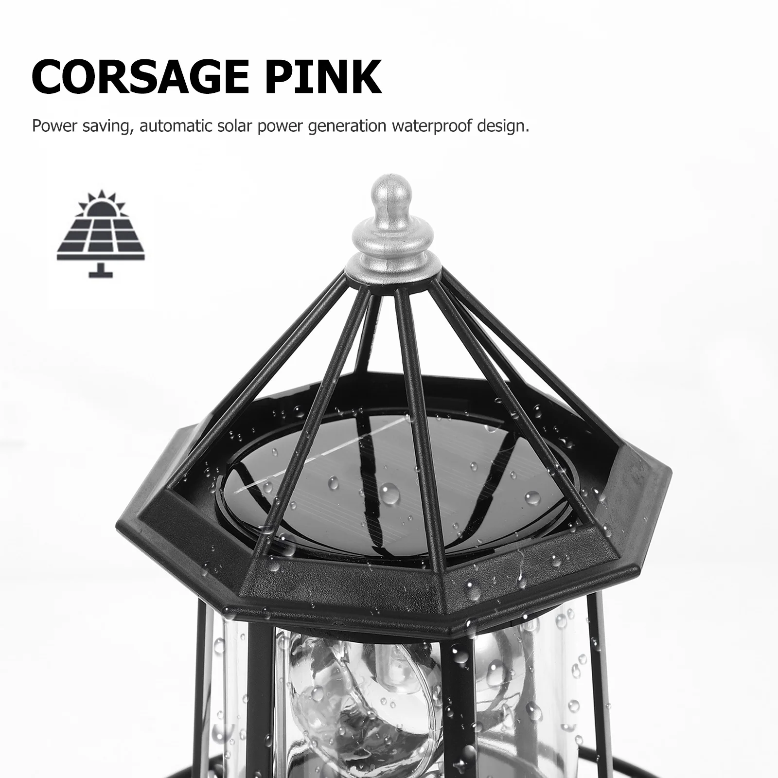 

Solar Powered Revolving Lighthouse Lamp 360° Rotating Led Landscape Light Outdoor Decorative Lighting For Garden Yard Pathway