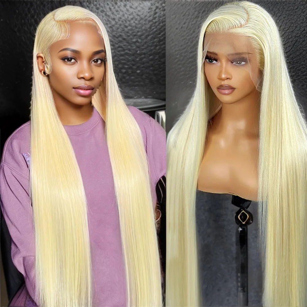 

HD Transparent 13x6 Lace Frontal 613 Blonde Straight Wigs Brazilian Colored 13x4 Colored Front Wig Full Human Hair For Women