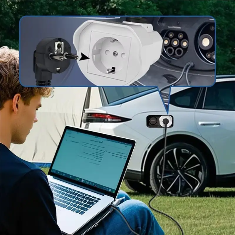 GBT V2L Discharge Adapter Plug Evqiaoyi For ZEEKR BYD Li Auto EV GBT Car EU Socket 16A 220V-N31R