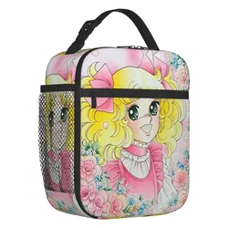 Candy Candy Candice Insulated Lunch Bag for Women Portable Japan Anime Manga Cooler Thermal Bento Box Kids School Children