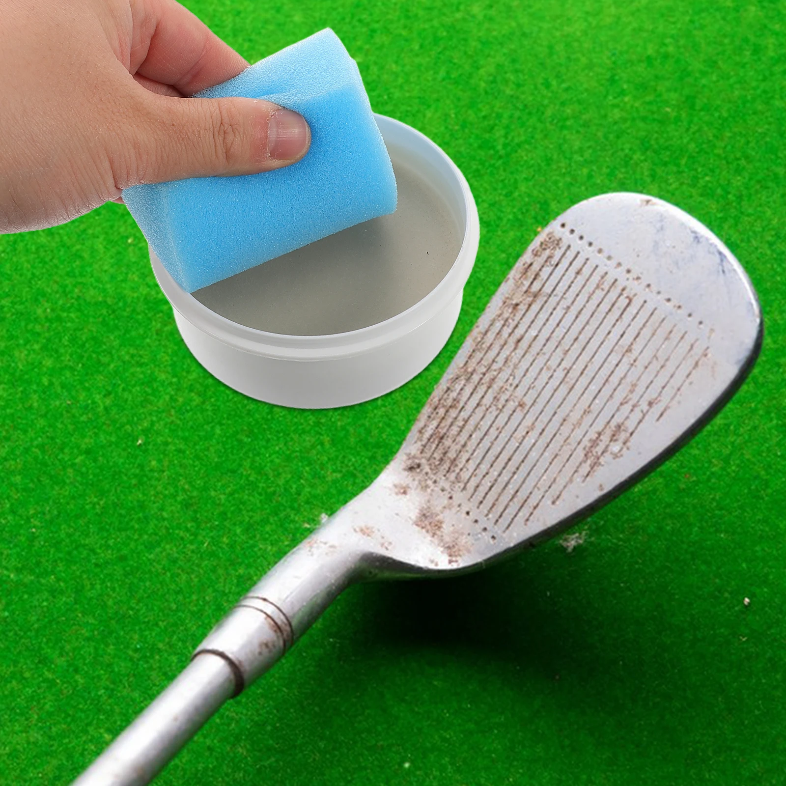 

1Set Golf Clubs Cleaning Kit Iron Cleaner Portable Polishing Paste Stain Removal Tool for Maintenance Men's Golf