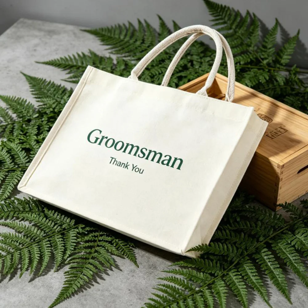 

Custom Print Tote Bag Free Custom Print Personalized with Your Design and Text Lightweight Canvas Shopper for Bridesmaid Wedding