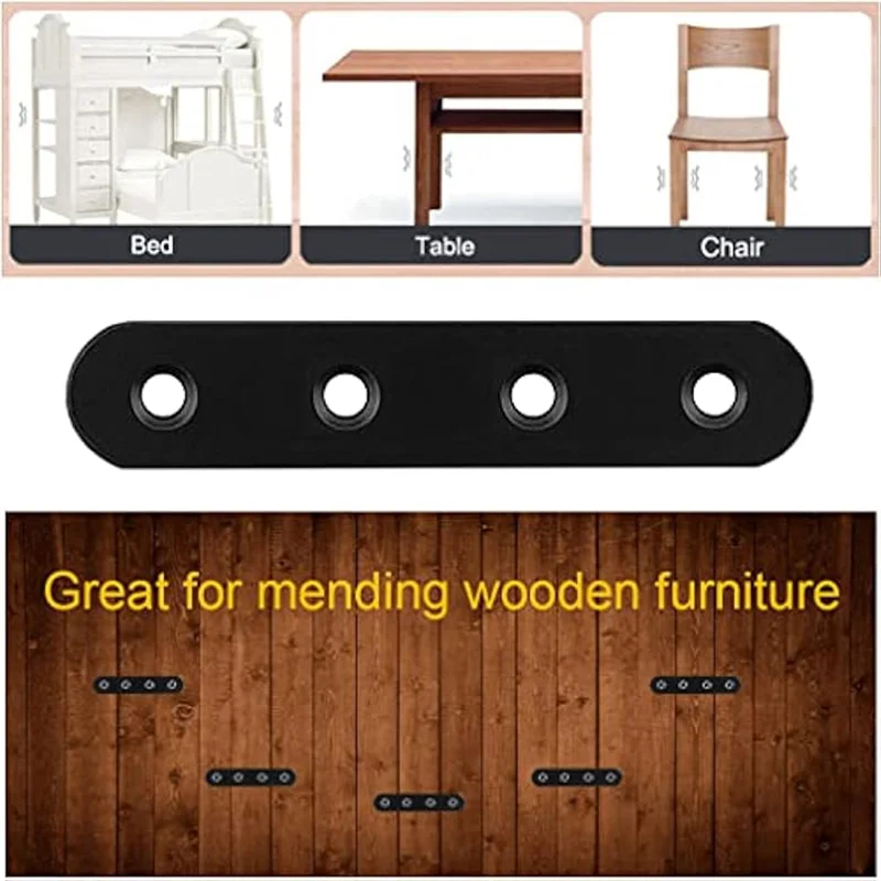 【Today-Only!】20Pcs Straight Brackets 4 Inch Straight Brace Flat Mending Plates, Repair Fixing Joining Brackets For Wood Furnitur