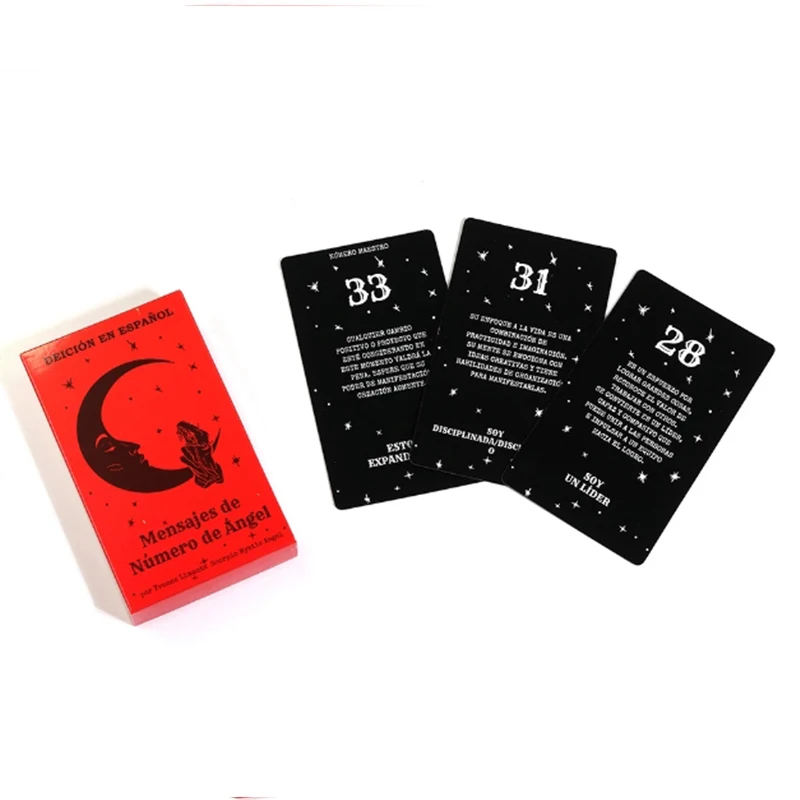 أحدث رسائل أرقام الملاك بطاقات التارو الكهانة أوراكل 44 قطعة بطاقات مصير العرافة التارو سطح السفينة الأسرة حفلة مجلس لعبة