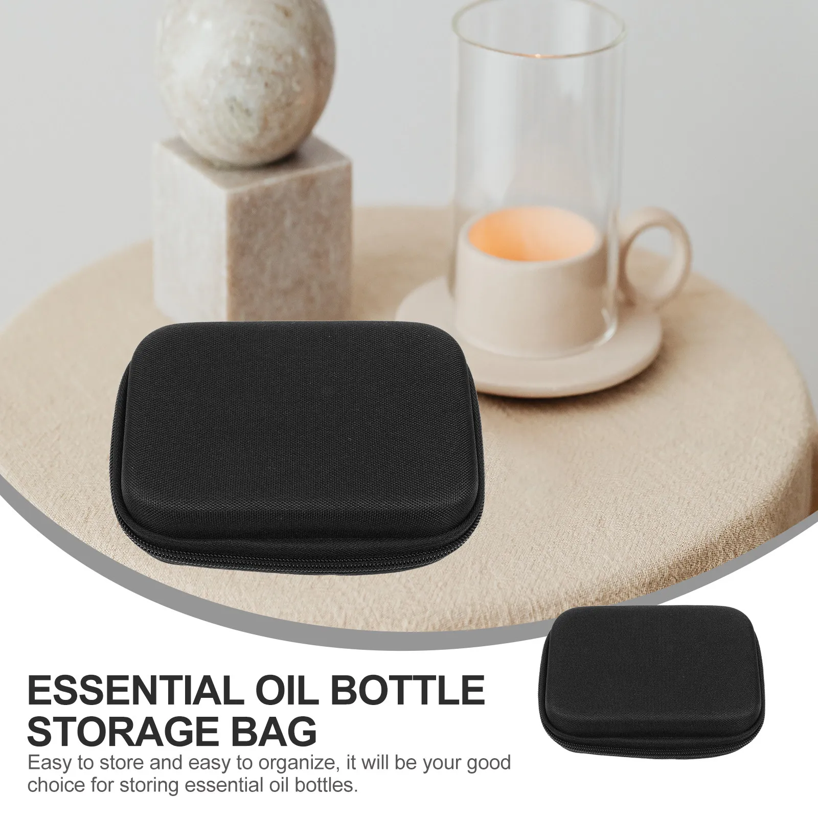 Portable Essential Oil Bottle Storage Pouch Travel Organizer Lightweight Durable Case Zippered Essential Oil Carrying Bag