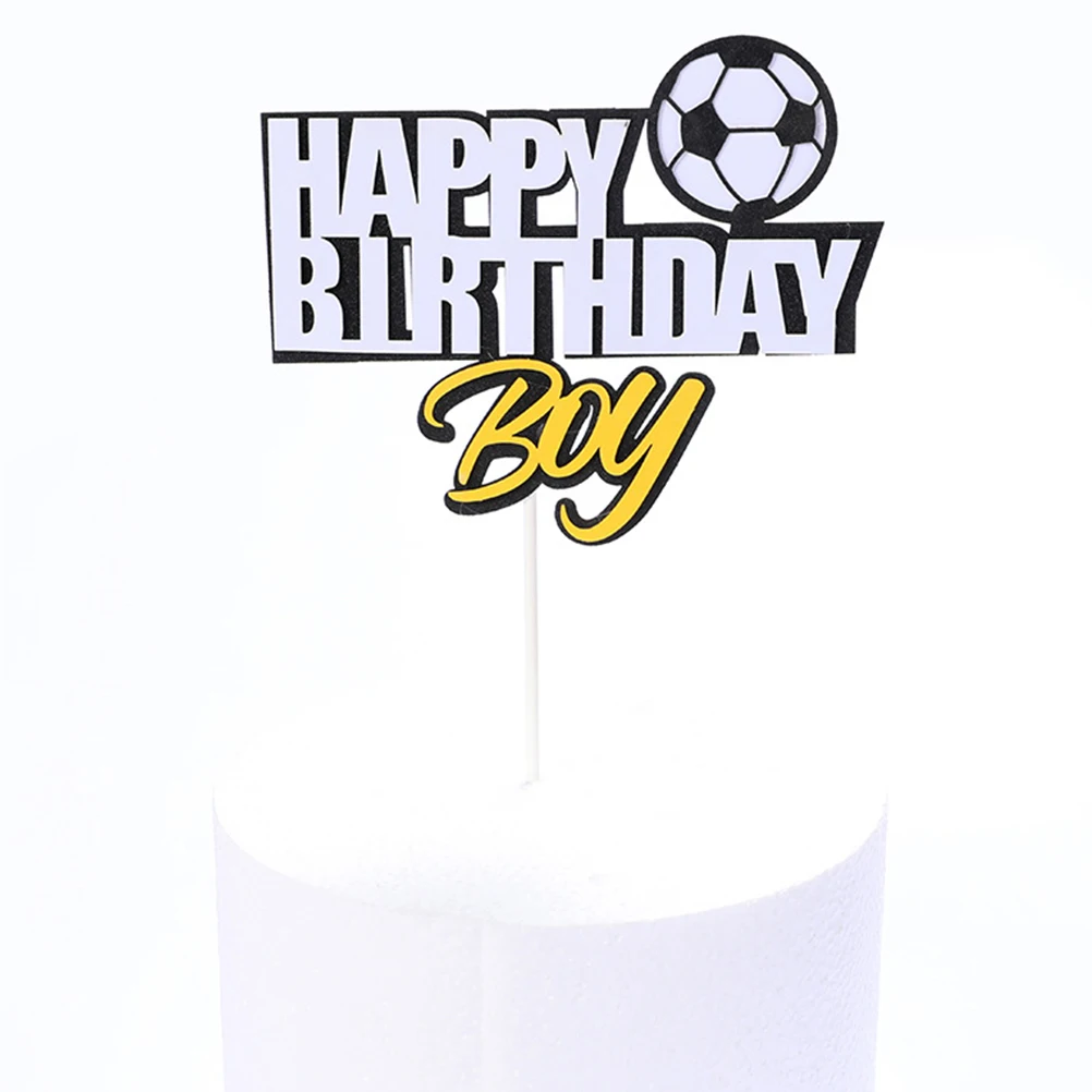 

18 Pcs Football Decor Cake Topper Toppers Birthday Party Soccer Cupcake Decorations Eco Friendly Material Safe Use