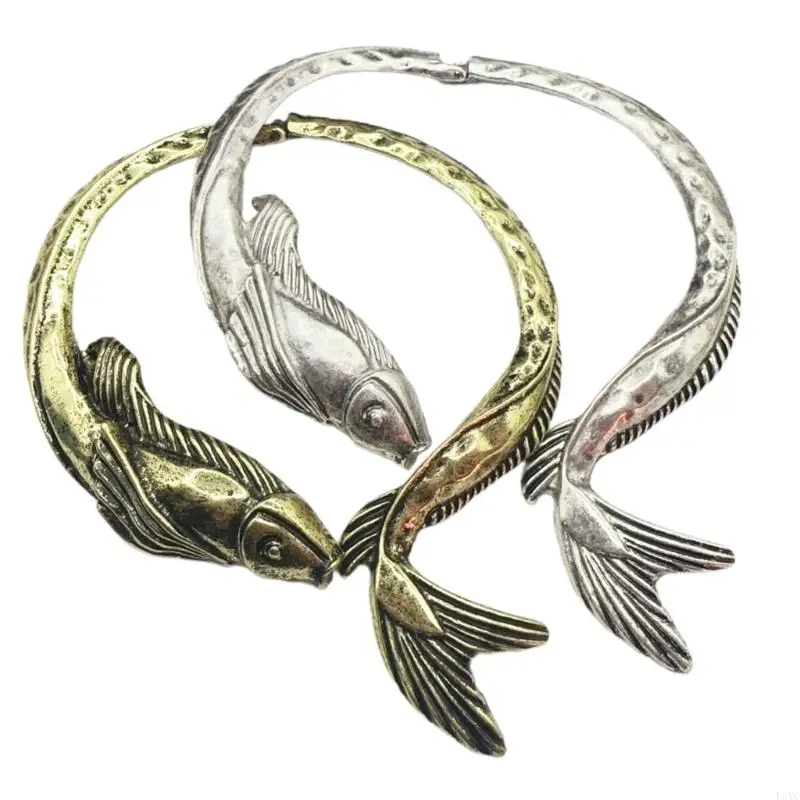 

L5YC Alloy Fish Pendant Necklace Unique Accessory Fish Neck Jewelry Fish Opening Necklace Suitable for Party and Casual Wear