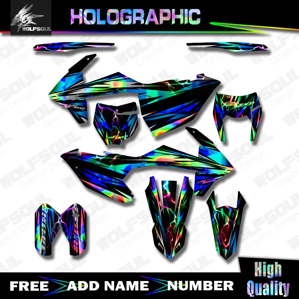 Motorcycle Holographic Decal Graphics Stickers Kit For KTM 125 250 350 450 SX SXF 2016 2017 2018 EXC EXCF XCW 2017 2018 2019