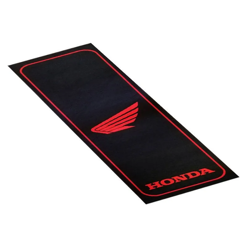 Op maat gemaakte Honda motorfiets parkeermat antislip garagekleed cool racing moto display tapijt antislip huisdecoratie vloermat