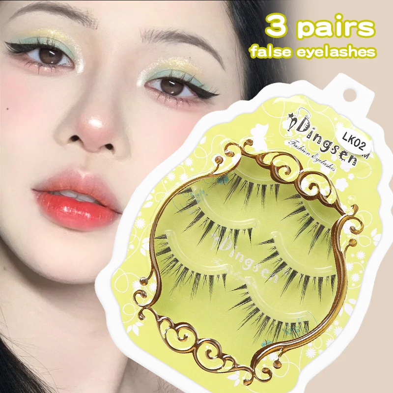 DINGSEN 5 Paar Neue Manga-Wimpern Kosmetik Individuelle Natürliche Wimpern Cosplay Wimpernbüschel Make-up Koreanische Künstliche Wimpern – Detail 1