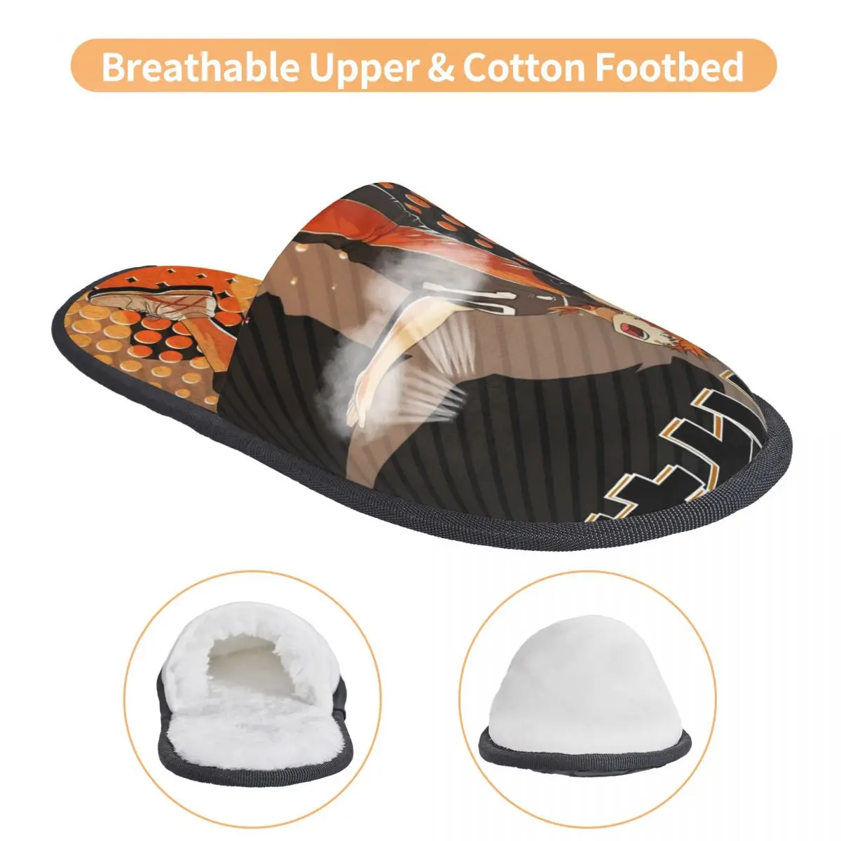 Zapatillas de espuma viscoelástica lindas de Manga H-Haikyuues personalizadas para mujer, cómodas y cálidas zapatillas de casa juguetonas