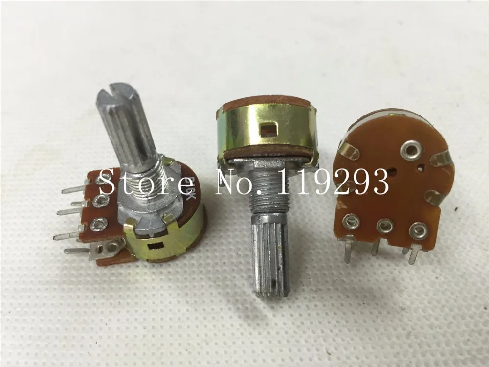 Supply volume potentiometer WH148 5PIN audio associated with single switch B1K B5K B10K B20K B50K B100K B250K B500K -20MM--50PCS