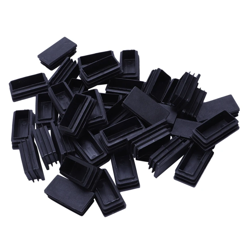 Plastic Blanking End Cap Tubing Tube Inserts 25Mmx50mm 240 Pcs Black