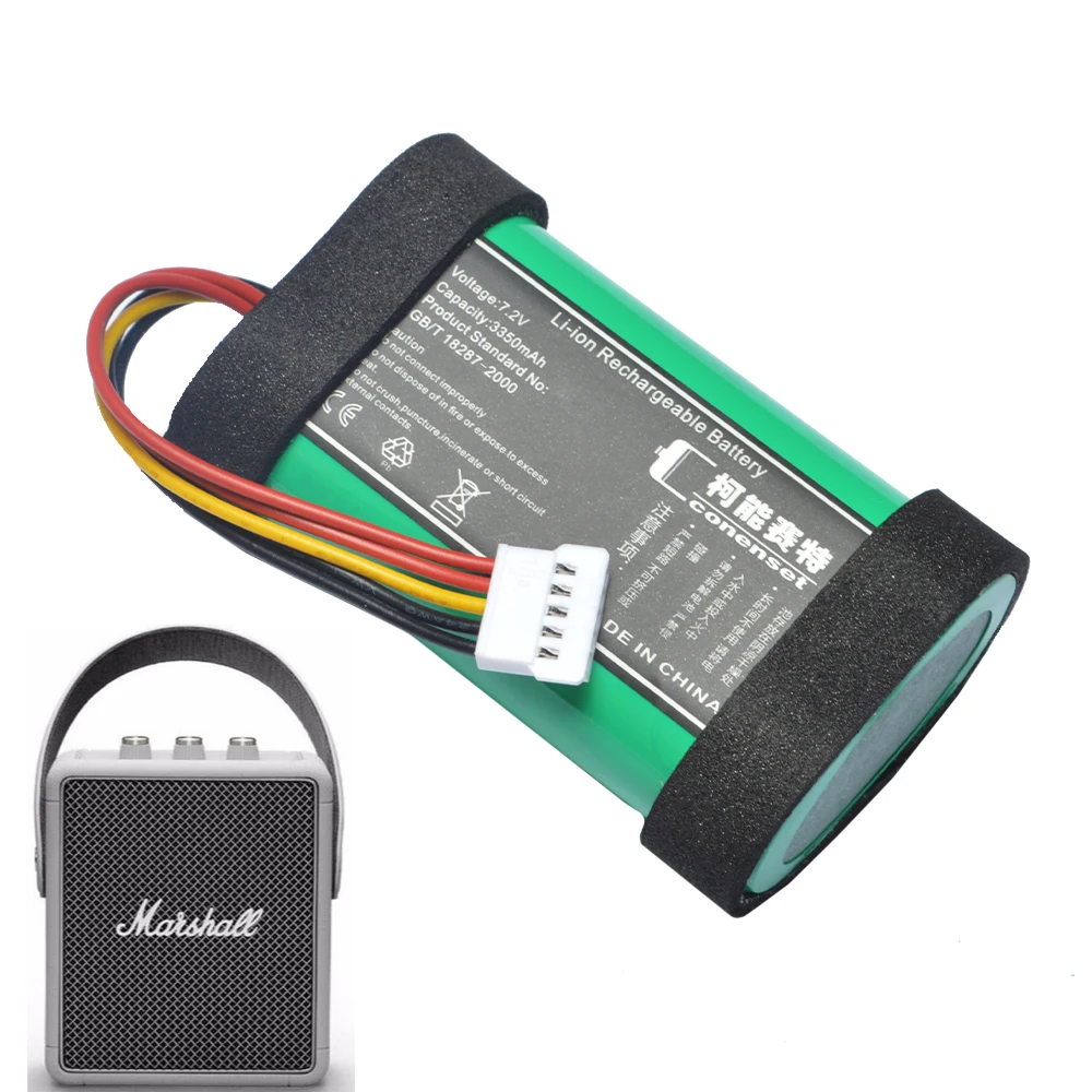 بطارية بديلة لـ marsahell Stockwell II ، مكبر صوت بتقنية البلوتوث ، من من من من نوع marsell V ، C406A3