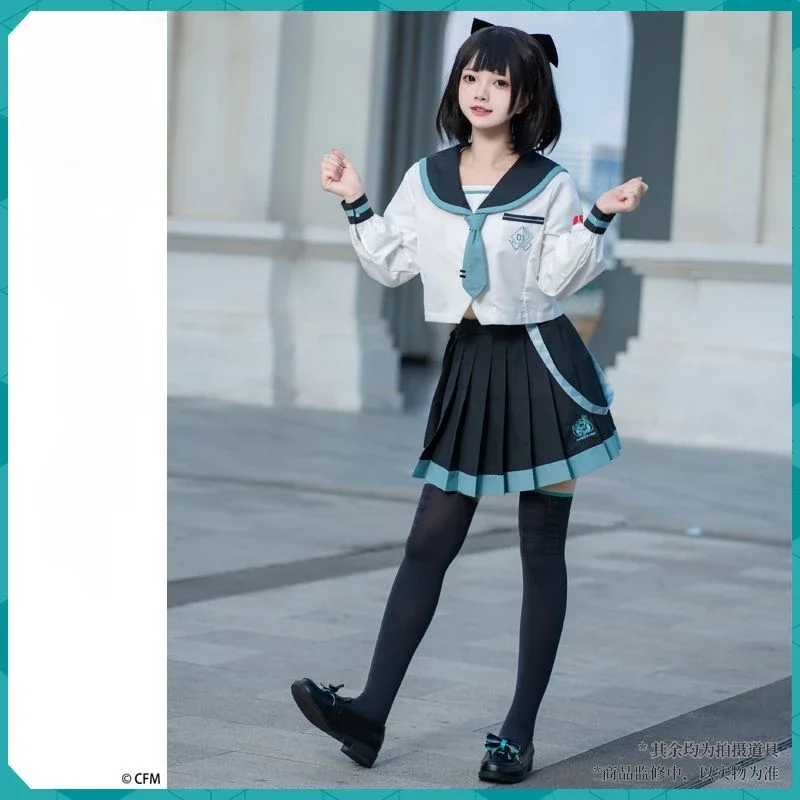 Hatsune Miku Stockings Dress Anime Peripheral Cute Cartoon Short Skirt Girly Heart Japanese Kawaii Jk Sweet Gift for Friends