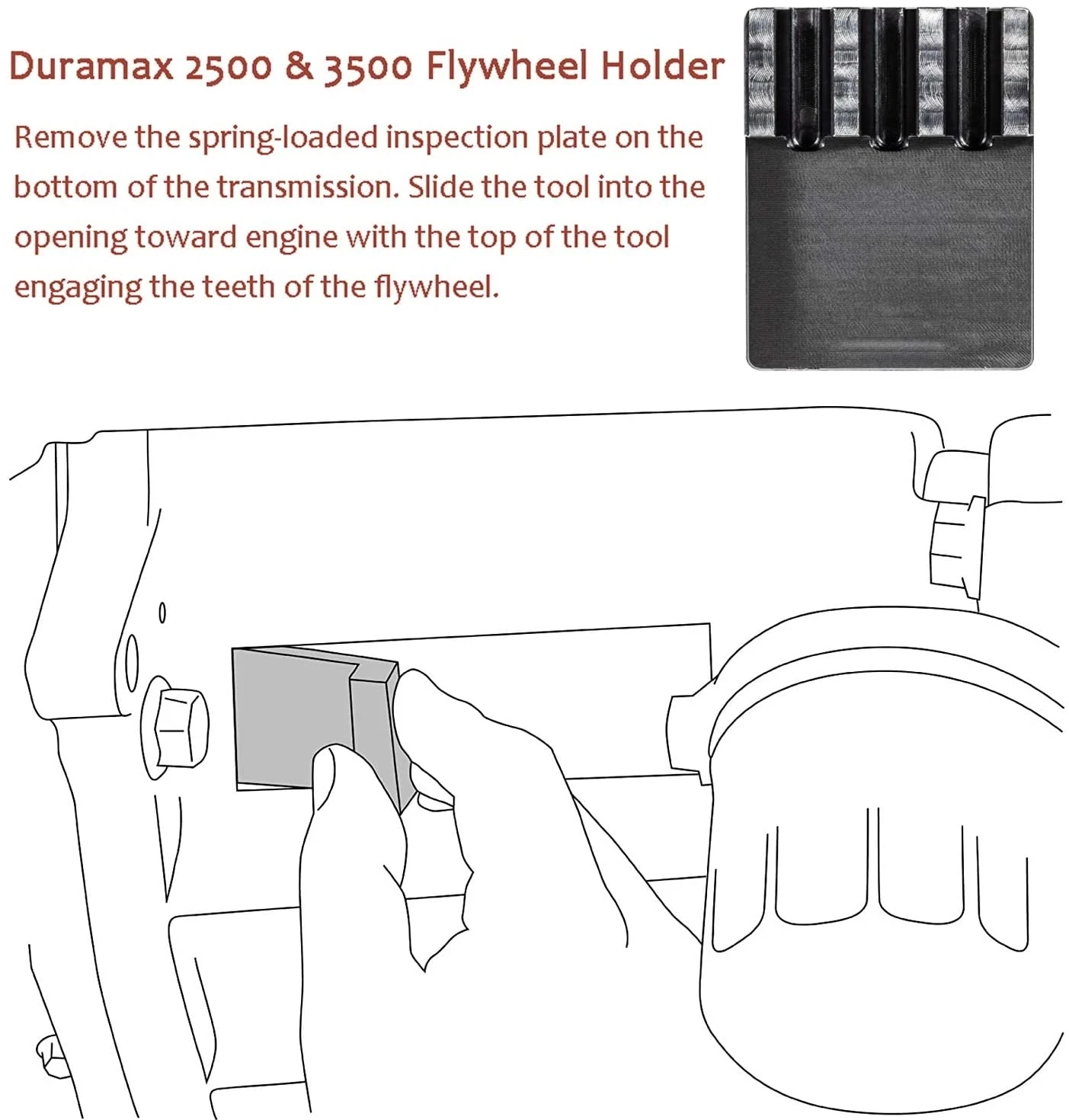 TML Flywheel Locking Tool with 36mm 3/4’’ Socket for 6.6L Duramax Auto Tools Professional