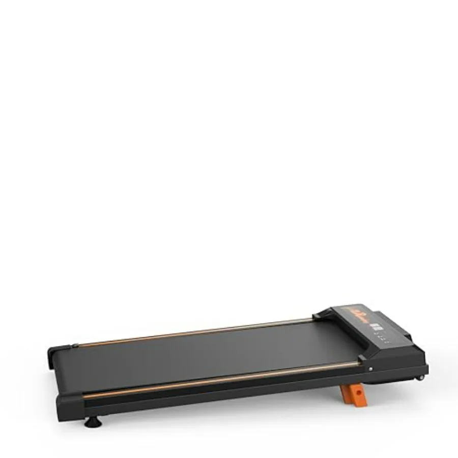 

Беговая дорожка под стол для домашнего использования, нагрузка до 136 кг, скорость 0.5-4.0 миль/ч, управление через Bluetooth-приложение и пульт ДУ, портативный дизайн, не требует сборки