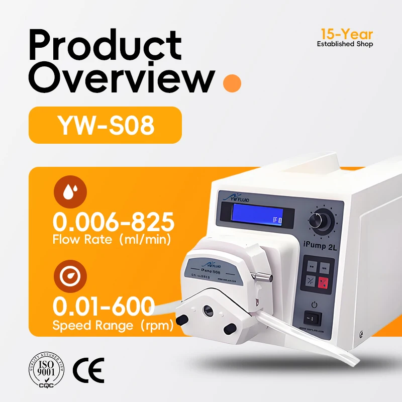 YW-S08 High Quality AC90-260V Stepper Motor Peristaltic Pump for Laboratory Industry