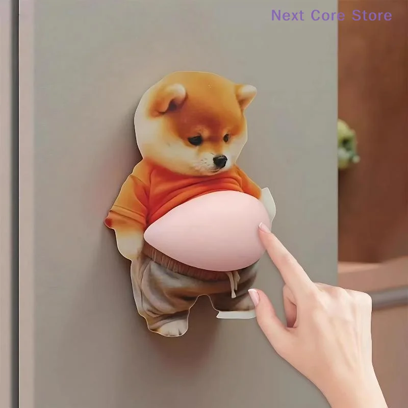 [NC]Kawaii Cat Dog 3D Belly Stickers Soft Silicone Squeezeable Stress Relief Stickers DIY Phone Case Car Anti-collision Sticker