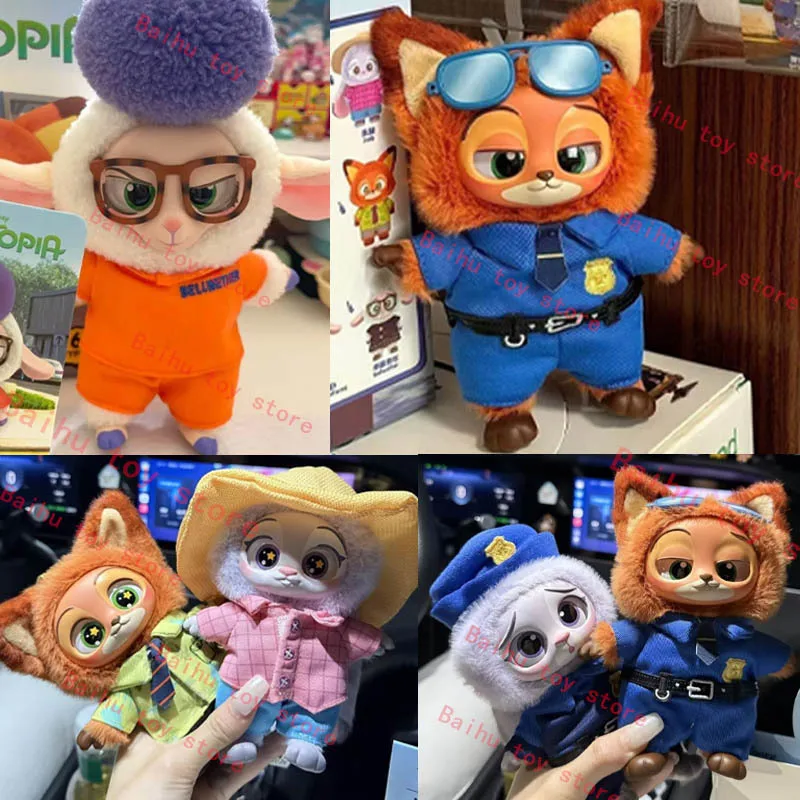 

Bandai Zootopia Vinyl Figure Doll Cute Cartoon Nick Judy Plush Keychain Kawaii Bellwether Bag Pendant Decor Toy Kids Girls Gift