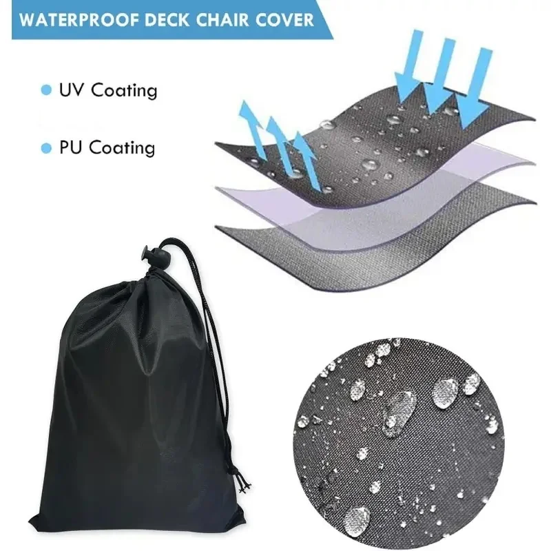Heavy-Duty Folding Bed & Chair Cover - All-Weather Dustproof, Zipper Closure & Drawstring,Compatible with Folding Beds