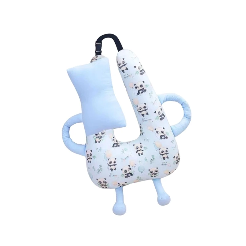 J15U وسادة دعم محمولة لراحة الرقبة للرضع لمقاعد السيارة وعربات الأطفال حشوة مريحة من البوليستر سهلة التنظيف ومسند الرأس
