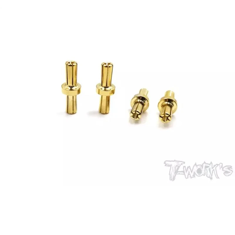 Original T works EA-029-5 5mm Gold Plated Dual Battery Plug ( 4pcs. )Professional Rc part
