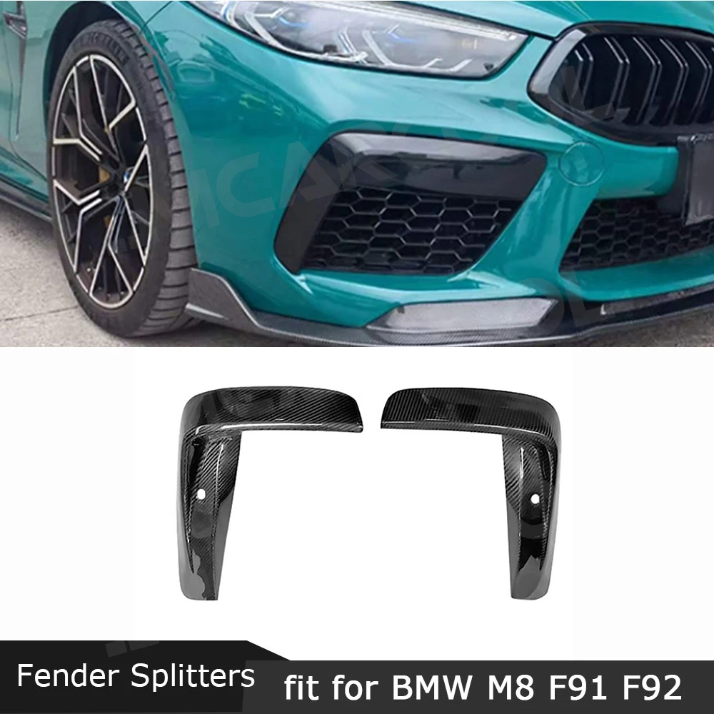 

JMCARCOOL Carbon Fiber Front Bumper Side Floglamp Air Vent Cover Canards Splitters Accessorise For BMW M8 F91 F92 F93 2017-2023