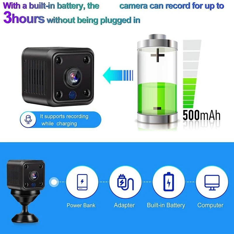 

X6 HD Mini Wifi Home Camera Intelligence Outdoor Auto Tracking With Battery Home Security Protection Remote Surveillance Camera