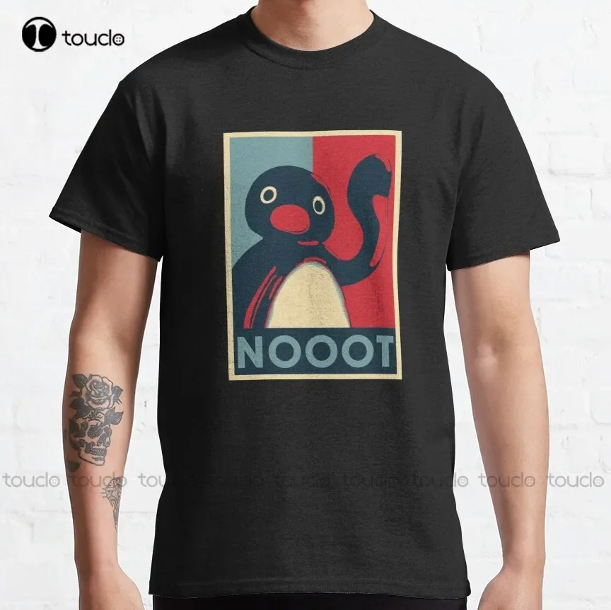 NOOOT pingu nut penguin funny Classic T-Shirt red tshirts for women Custom aldult Teen unisex digital printing xs-5xl cotton