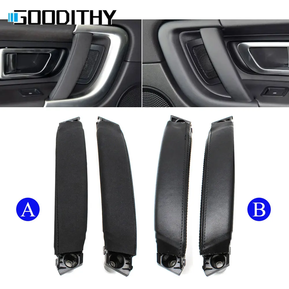 Interior Left Right Leather Door Pull Handle Assembly Replacement Trim For Land Rover Discovery Sport 2015 2016 2017 2018 2019