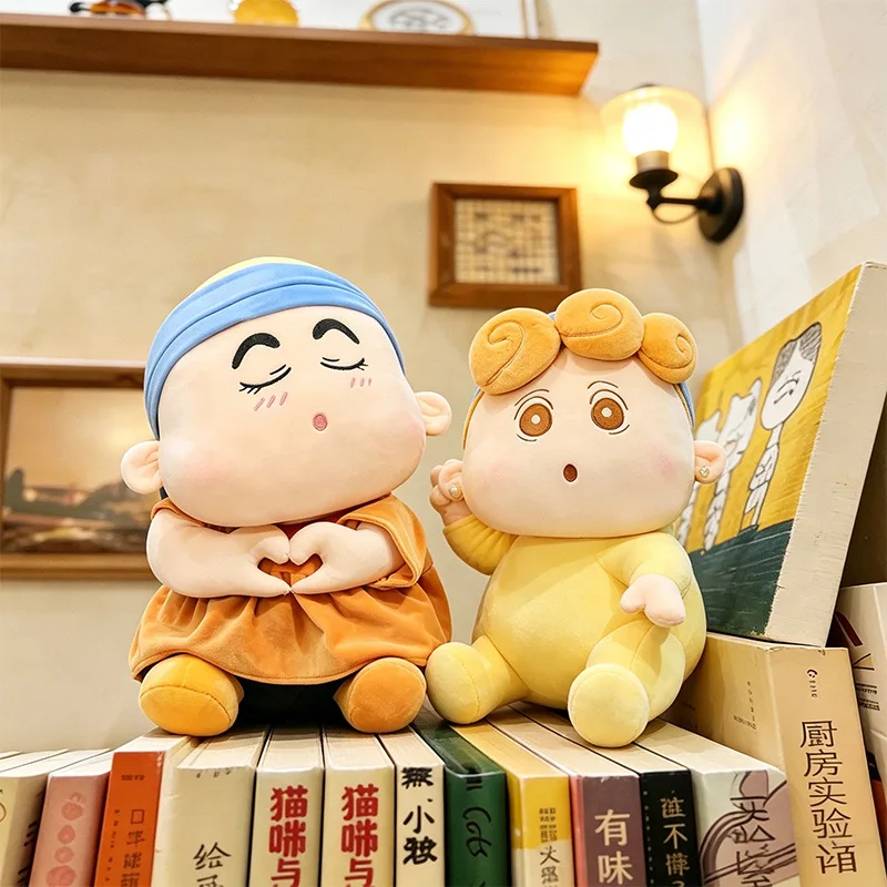 35-65cm Crayon Shin-chan Plush Toys Cartoon Kawaii Plushie Anime Pillow Himawari Nohara Stuffed Action Gift for Childrens Xmas