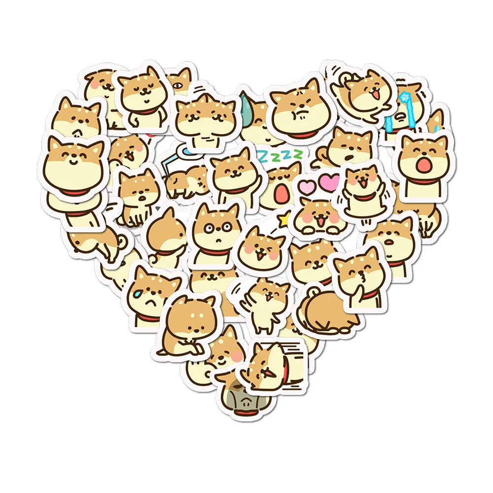 40 قطعة الكرتون لطيف شيبا Inu ملصقات كاملة DIY بها بنفسك مذكرات الكمبيوتر المحمول الهاتف الأمتعة سكيت الكتابة على الجدران الشارات ملصق هدية لعبة