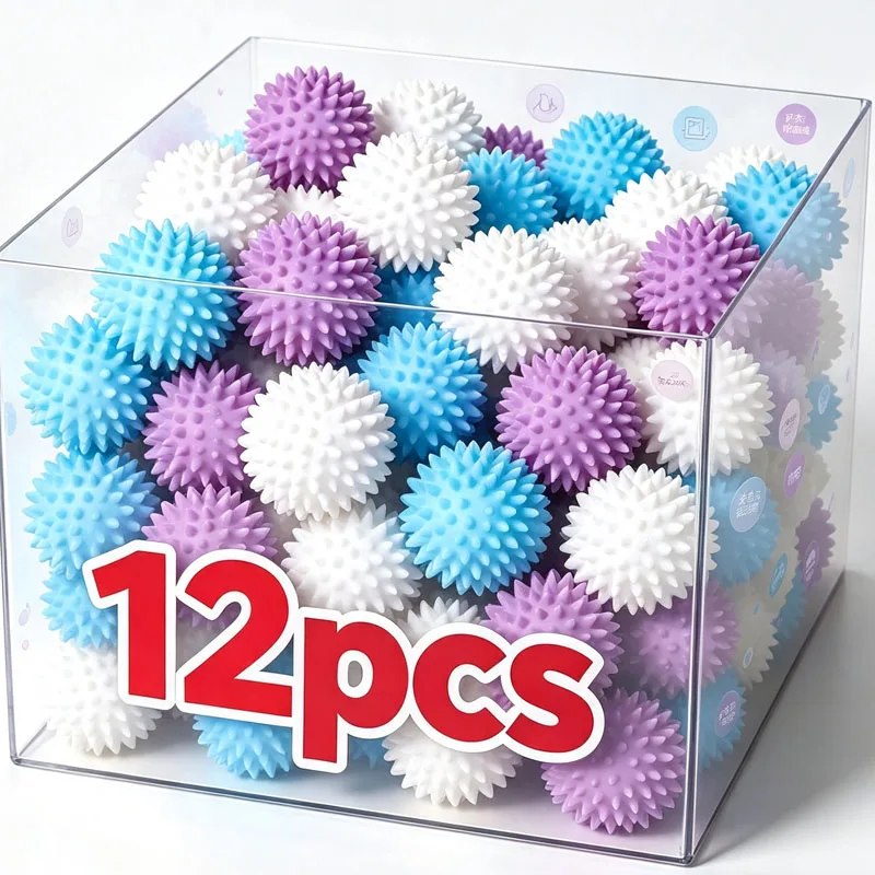 Reusable Laundry Balls Gentle Cleaning Removes Dirt Hair Softens Clothes Prevents Tangling Durable PVC Mixed Colors