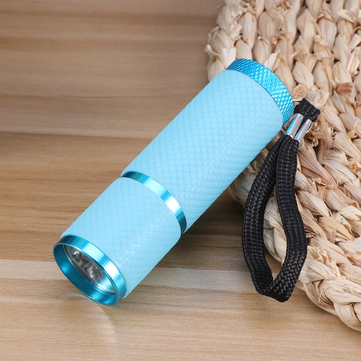 

9 Flashlight Torch with Money Detection Function Aluminum Alloy Skid Proof for Night Walking Emergency Lighting Blue