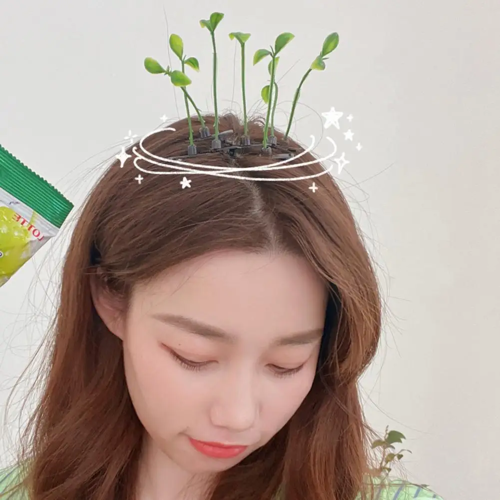 

Hair Clip Funny Snap-on Decorative Attractive Wear-resistant Hair Decoration Gifts Kids Girls Women Bean Sprout Hairpin Barrette