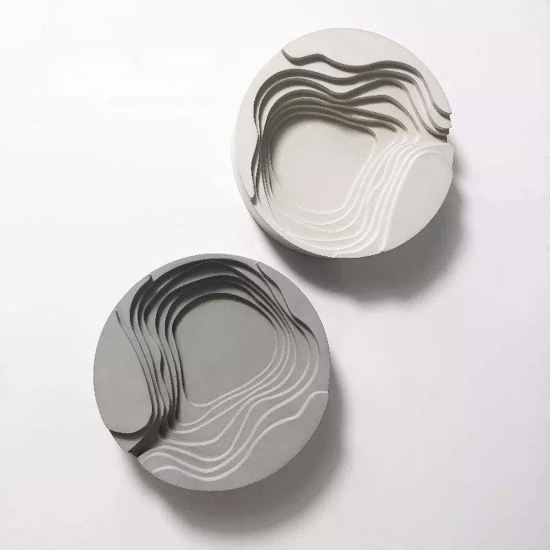 Auto Ashtray Simple Cement Ashtrays Portable Aesthetic Smoking Anti-smoke Tray Coffee Table Cigar Cigarette Different Ashtrays