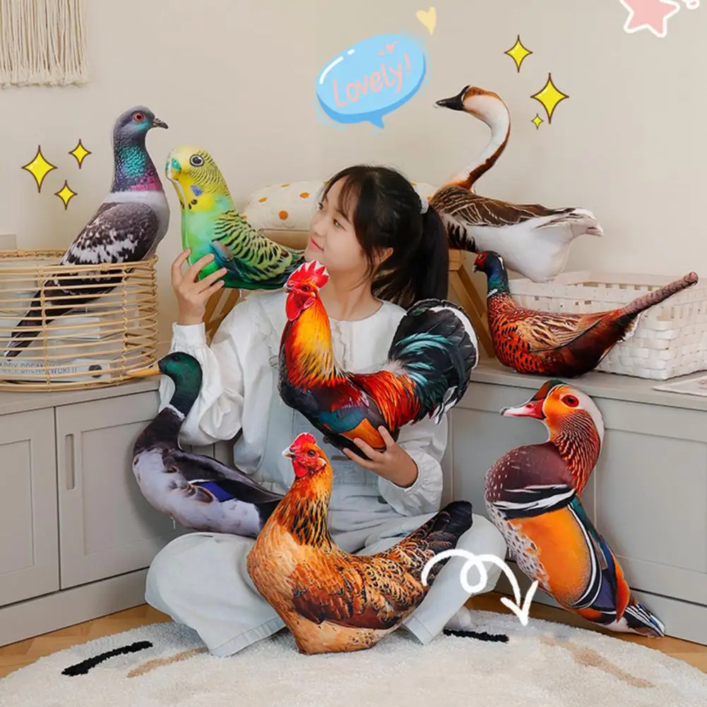 สมจริงตุ๊กตา Pigeon Plush ของเล่นตุ๊กตาหมอนสมจริงเป็ดห่านไก่ของขวัญเด็กตกแต่งบ้าน Accents ตุ๊กตาของเล่น