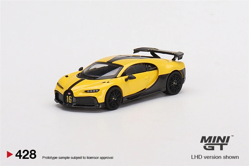 

Мини GT 1:64 Chiron Pur Спортивная желтая LHD модель автомобиля под давлением