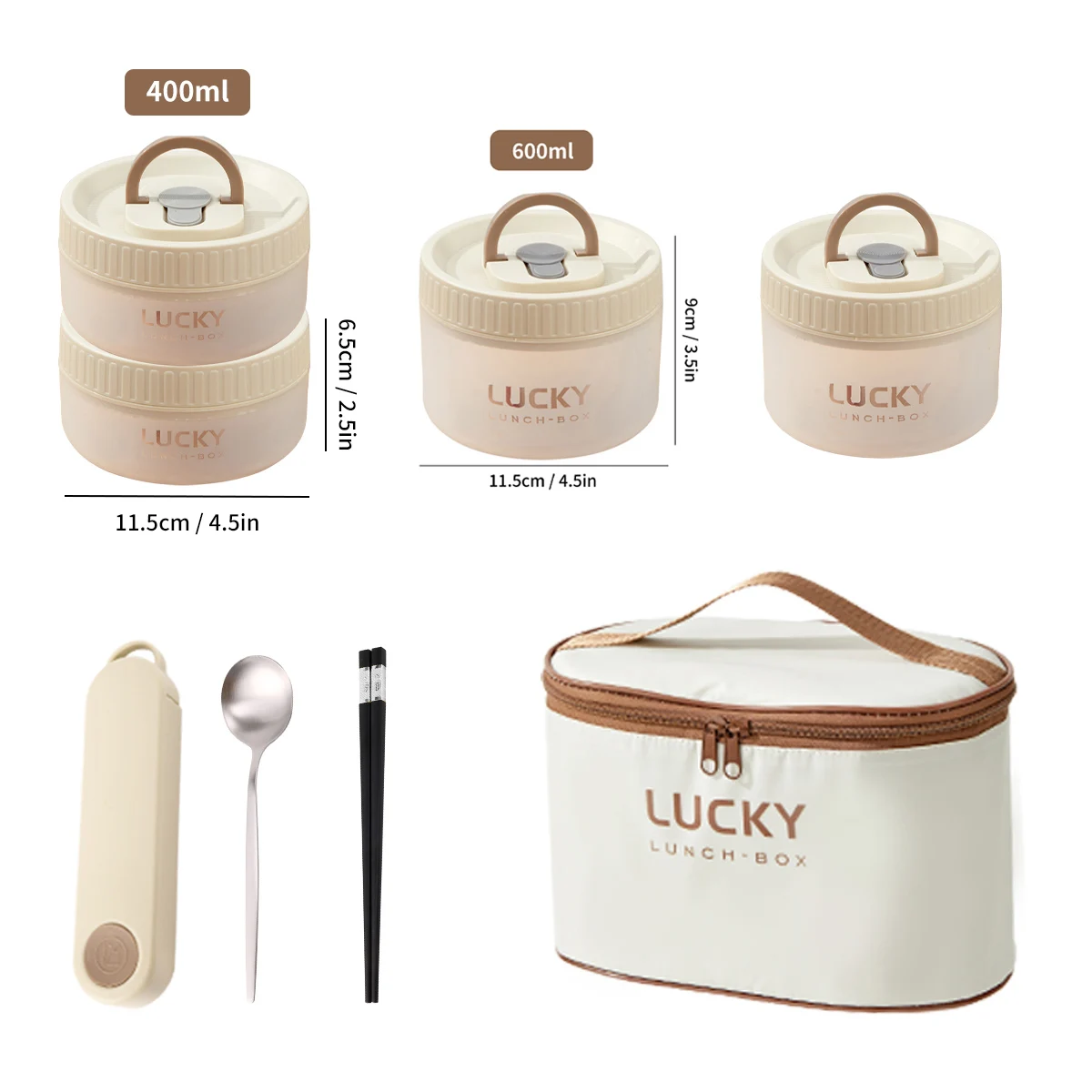 Draagbare plastic lunchcontainer met handvat Lekvrije fruitsalade Lunchbox voor kinderen Student Picknick Bento Box Magnetronbestendig