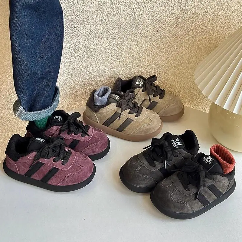 Children Baby Casual Sneakers 2025 Autumn/winter Fashion Kids Sport Girls Boys Comfortable Anti Slip Warm Outdoors Running Shoe