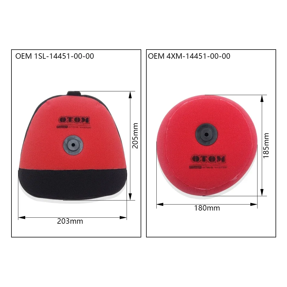 

OTOM Motorcycle Air Filter Element Dual Foam Layer Sponge Cartridge for YAMAHA YZ250F YZ450F YZ125 WRF