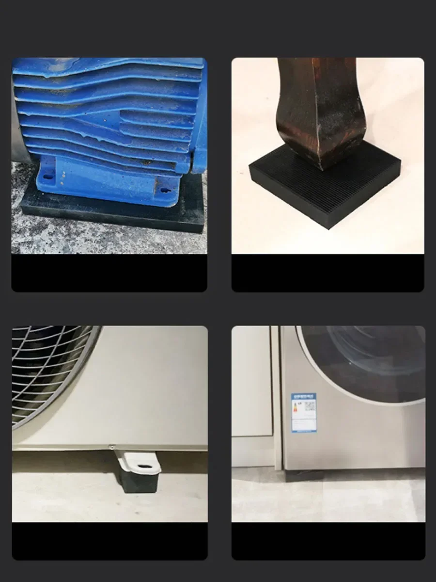 Coussin en caoutchouc industriel carré d'épaisseur 3-100mm, joint d'amortissement élastique antidérapant, tampons en caoutchouc antichoc noirs