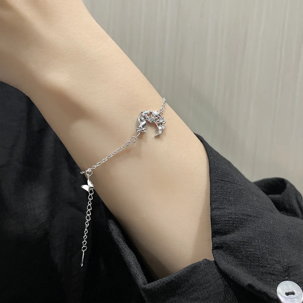 VENTFILLE 925er Sterlingsilber, diamantbesetztes Schmetterlingsarmband, Damenmode, Temperament, Blume, verstellbares Armband – Detail 34