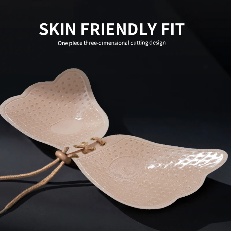 Women Seamless Self Adhesive Fly Bra Strapless Push Up Bra Wireless Stick On Sexy Lingerie Invisible Silicone Bralette Underwear image 6